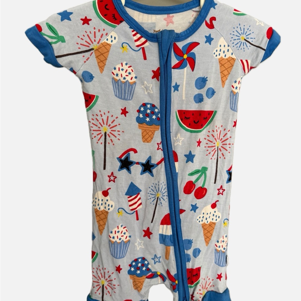 Little Sleepies Red White and Cute Shorty